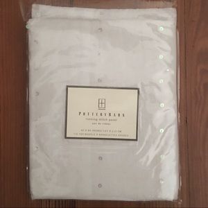 Pottery Barn Curtain Window Panel Sequin Accents